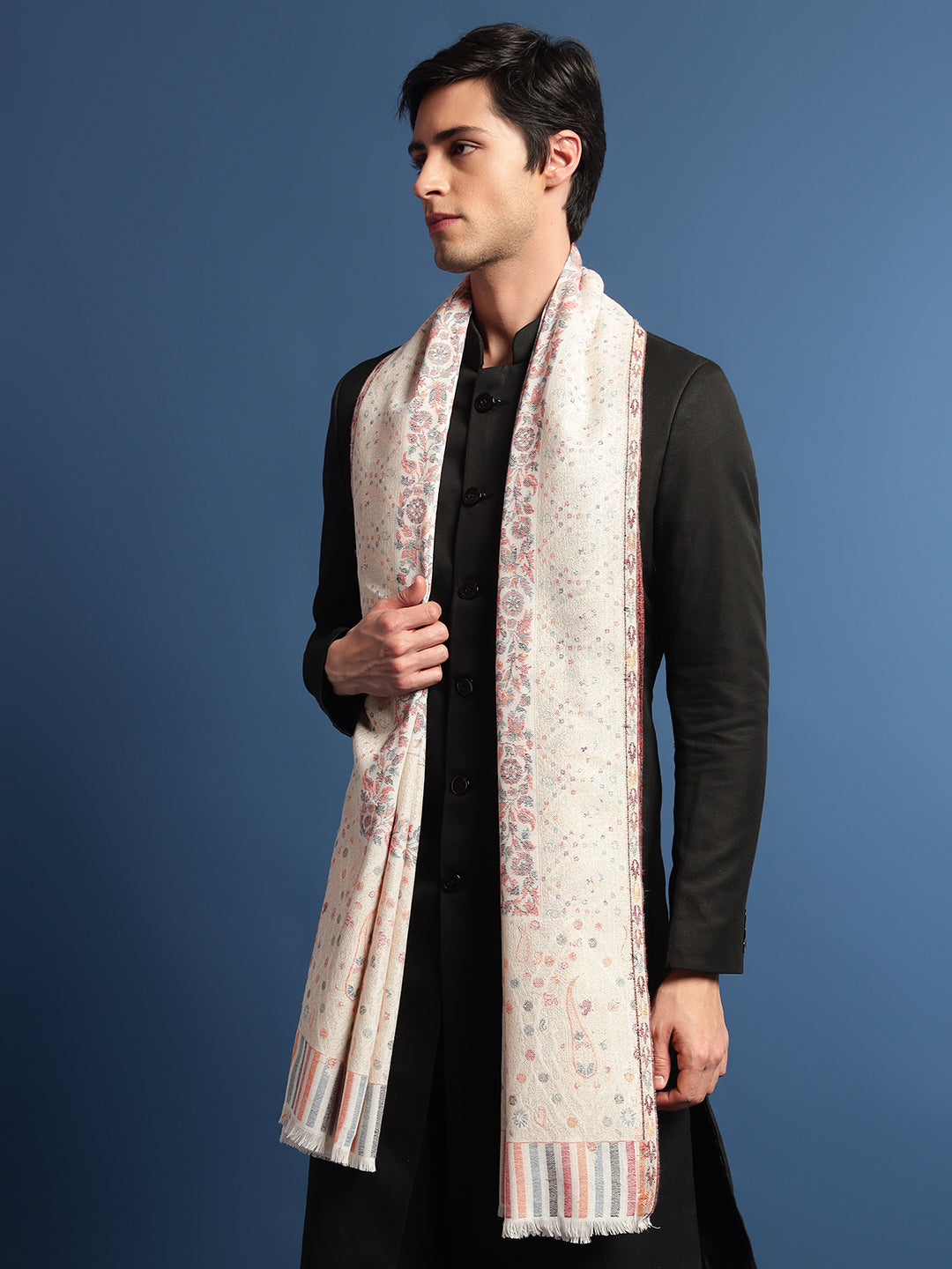 Pashmoda Mens Kaani Shawl (Size: 101x203 Cm)