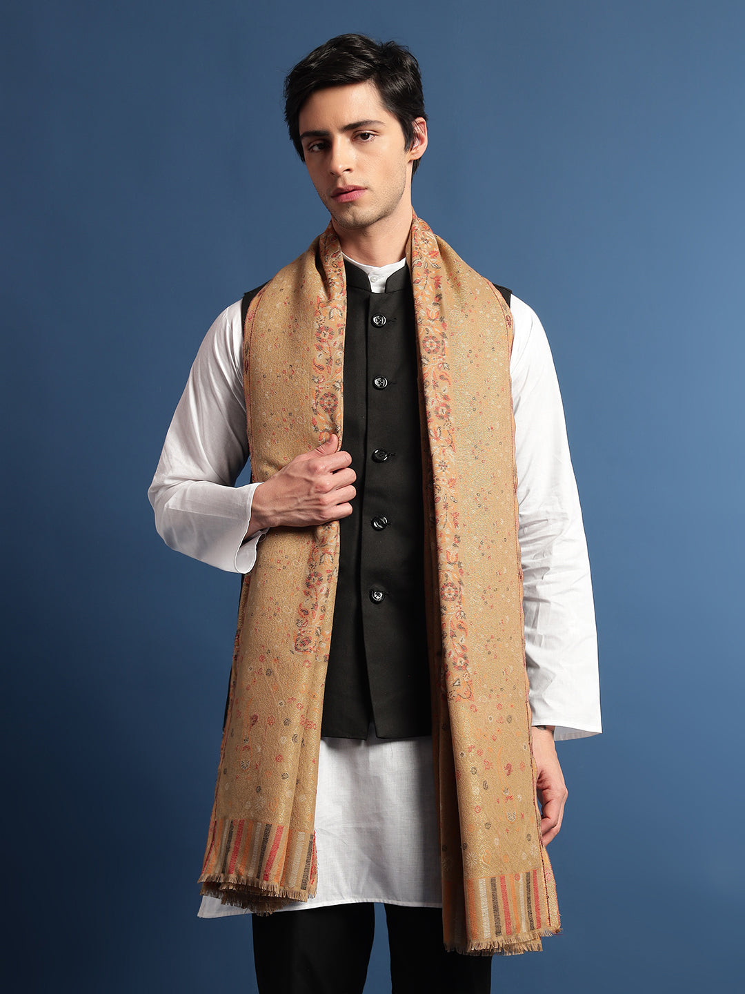 Pashmoda Mens Kaani Shawl (Size: 101x203 Cm)