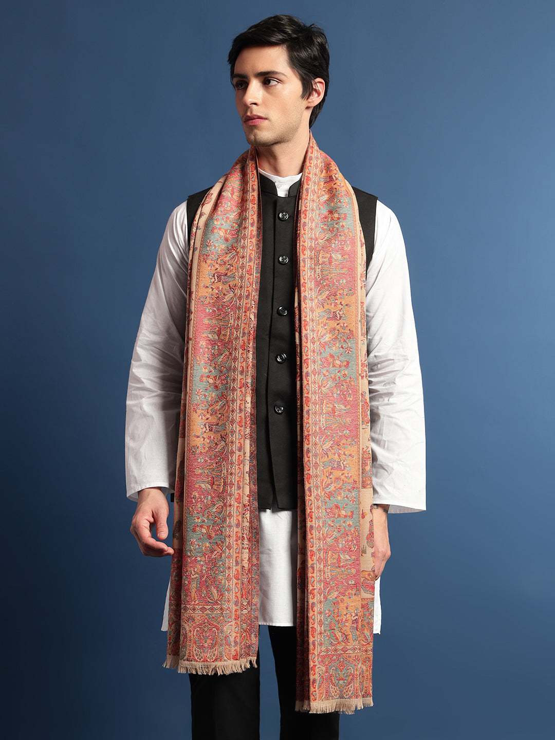 Pashmoda Mens Kaani Shawl (Size: 101x203 Cm)