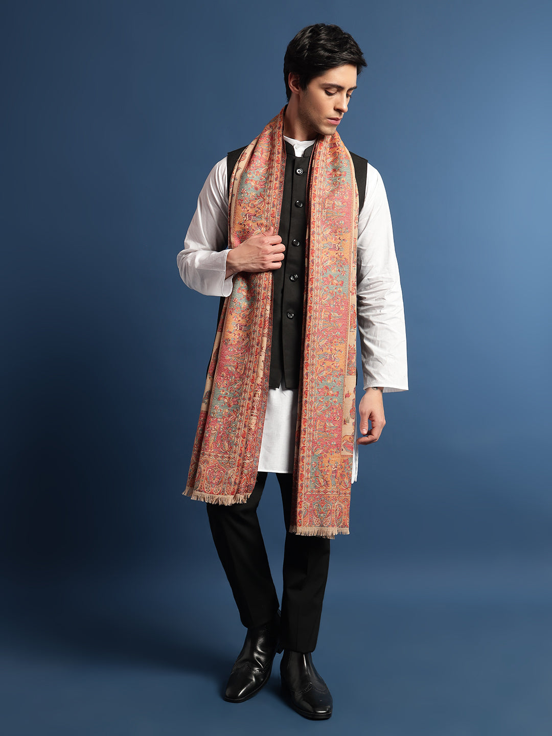 Pashmoda Mens Kaani Shawl (Size: 101x203 Cm)