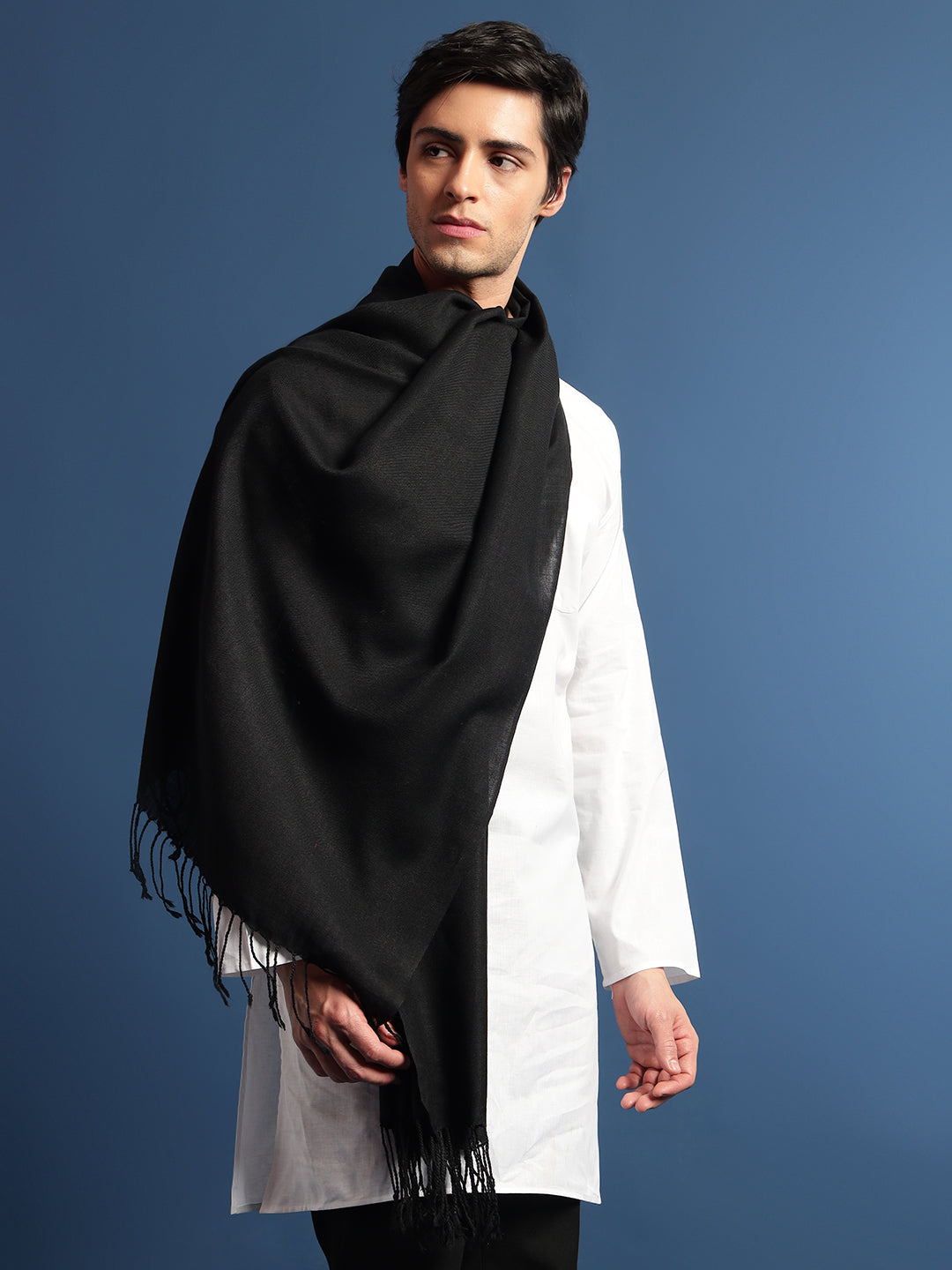 Pashmoda Men Rahmat Fine Wool Melange Stole (Size: 71x203 Cm)