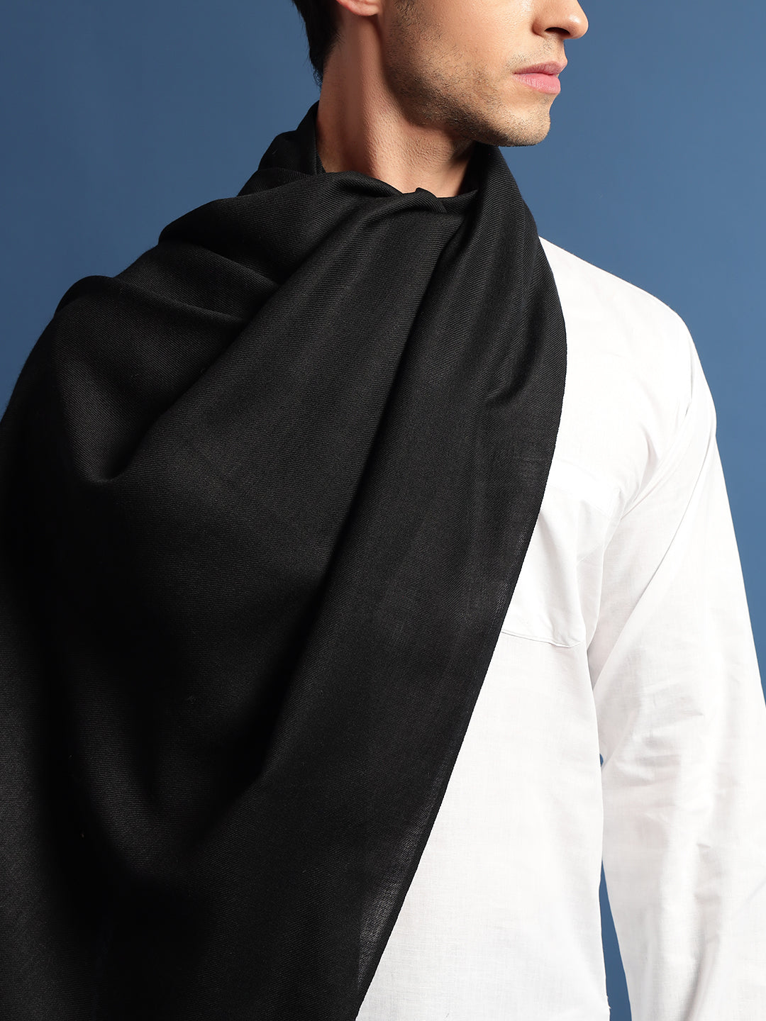 Pashmoda Men Rahmat Fine Wool Melange Stole (Size: 71x203 Cm)