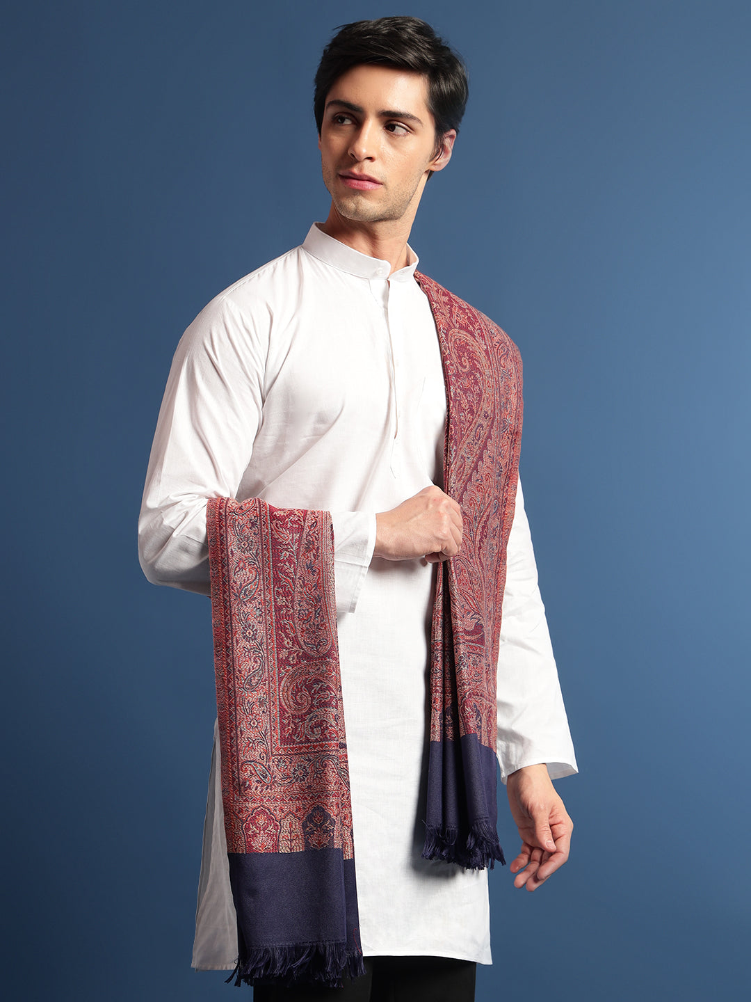 Pashmoda Men Jamawar Shawl (Size: 101x203 Cm)