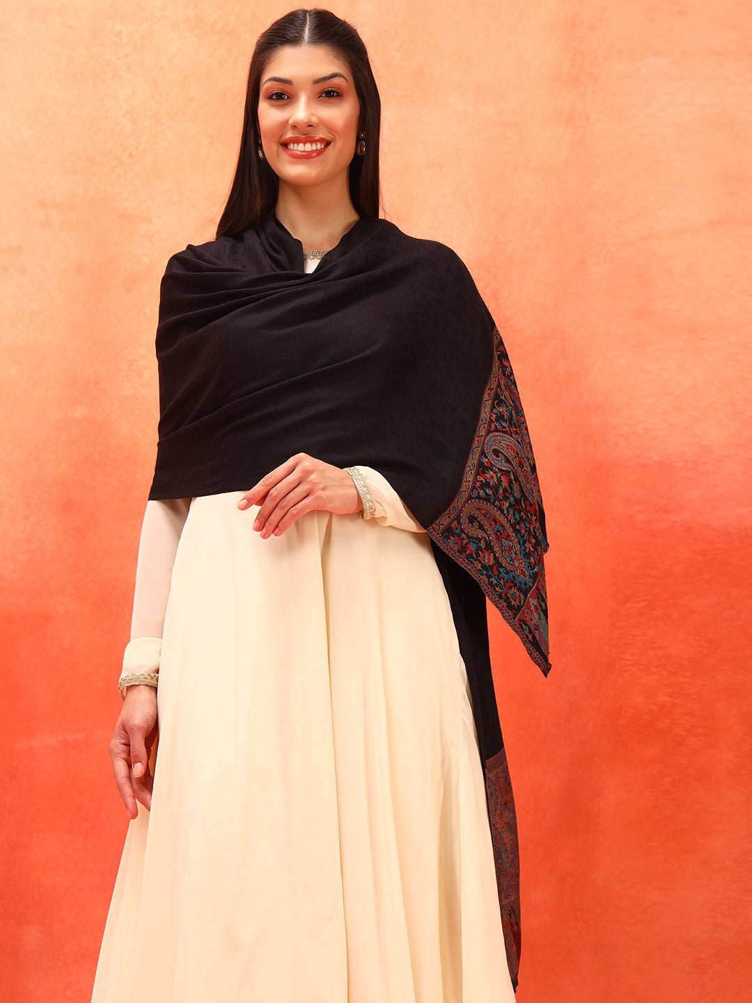 Pashmoda Women Gulpari Kaani Stole (Size : 71X203 CM)