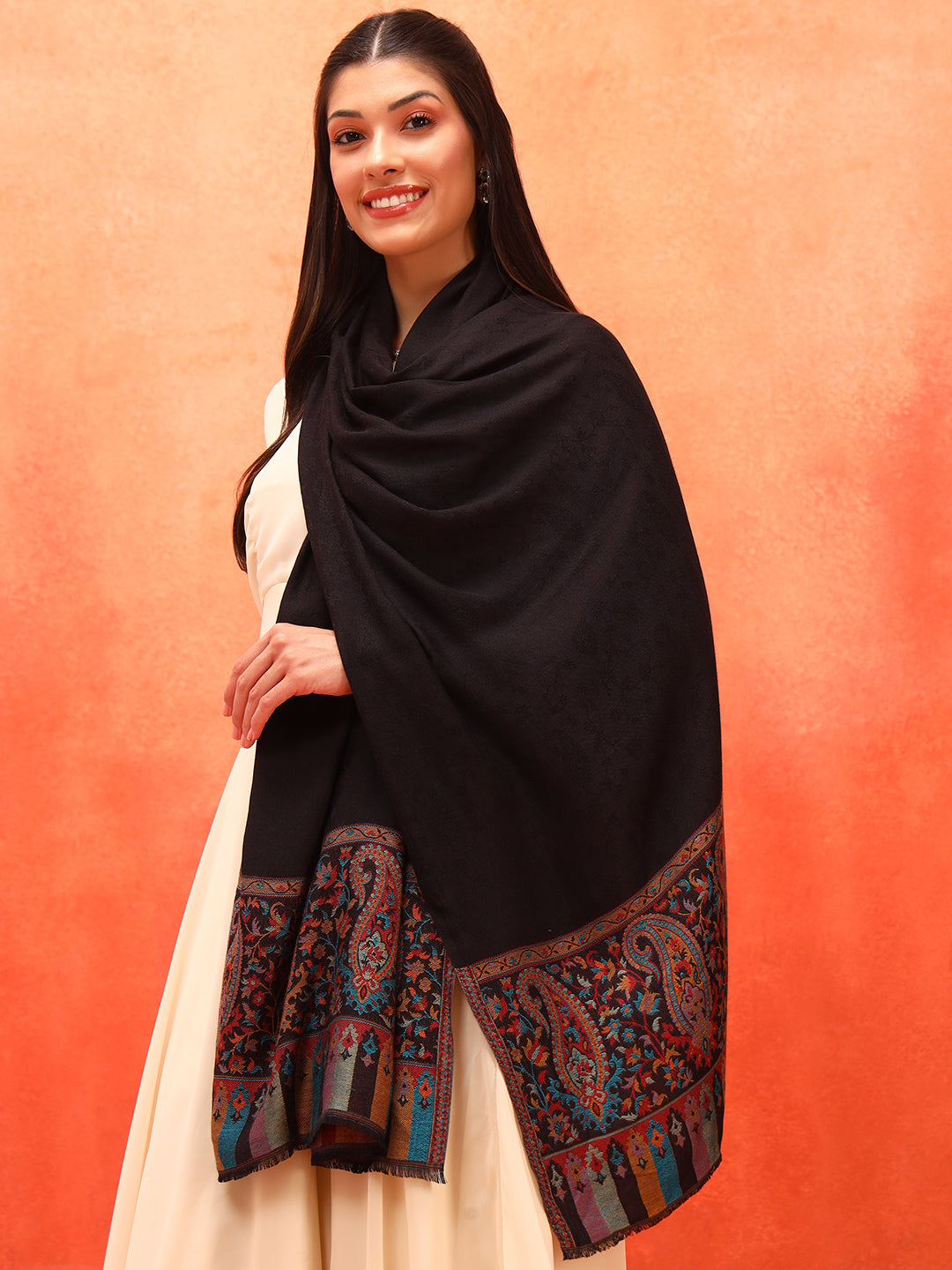 Pashmoda Women Gulpari Kaani Stole (Size : 71X203 CM)