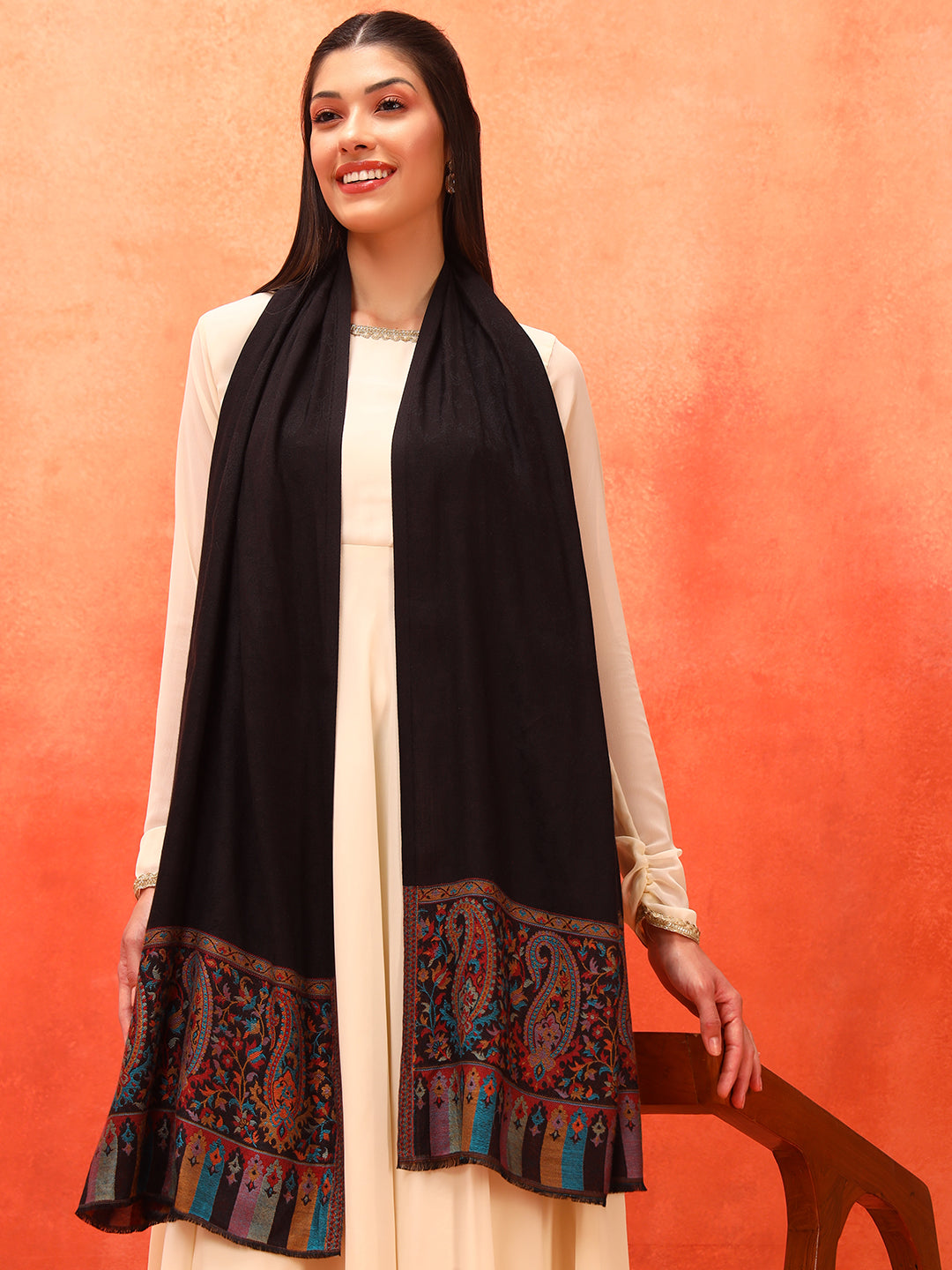 Pashmoda Women Gulpari Kaani Stole (Size : 71X203 CM)