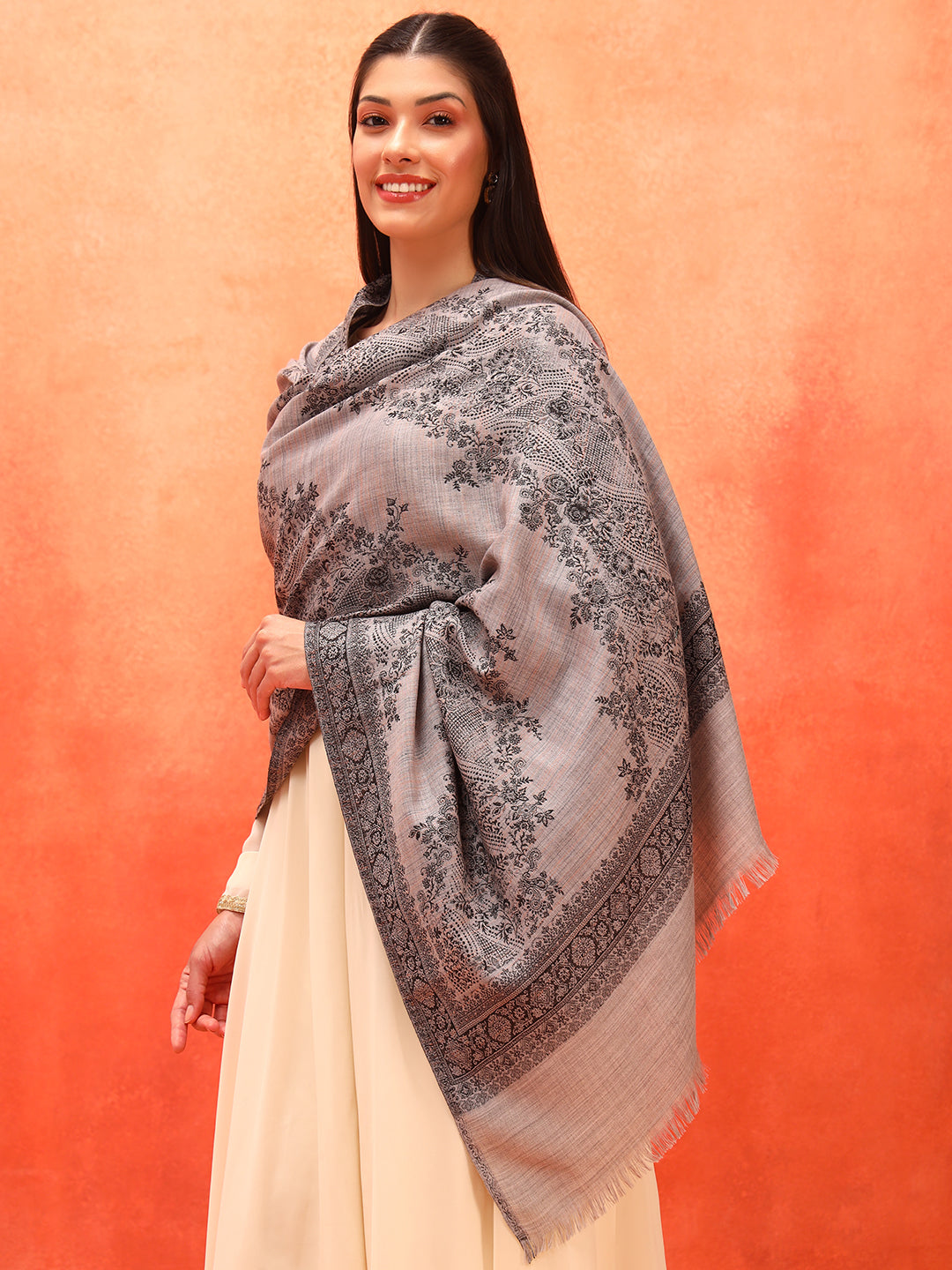 Pashmoda Women Kohsar Kashmiri Jamawar Woven Shawl (Size: 101X203 CM)