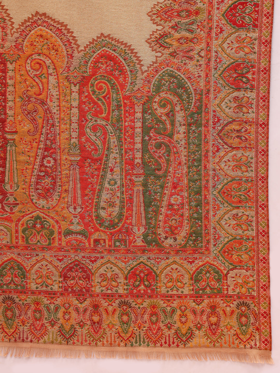 Pashmoda Women Zarvash Zari Kaani Fine Wool Shawl (Size: 101X203 CM)