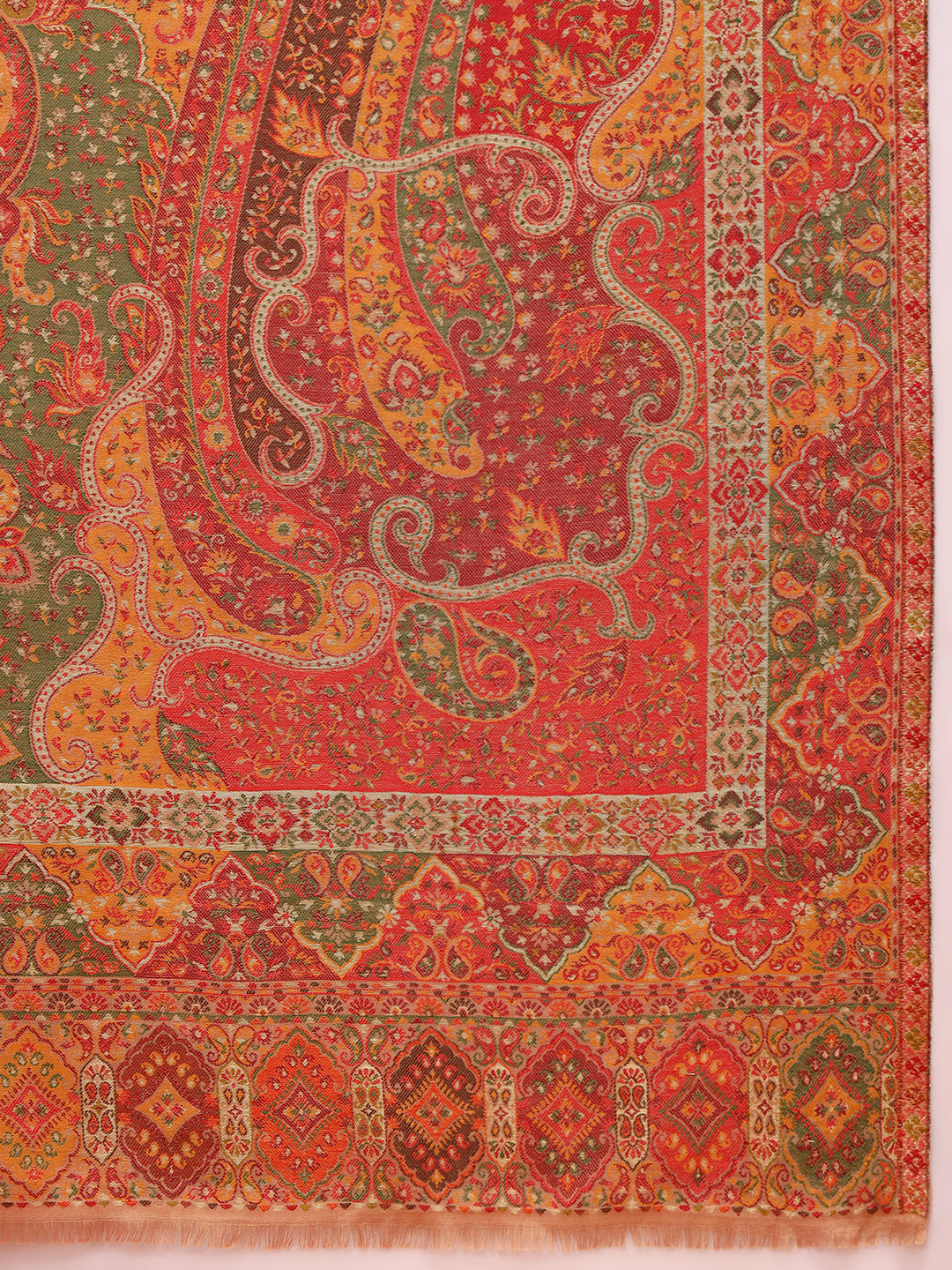 Pashmoda Women Zarveen Zari Kaani Fine Wool Shawl (Size:101x203 CM)