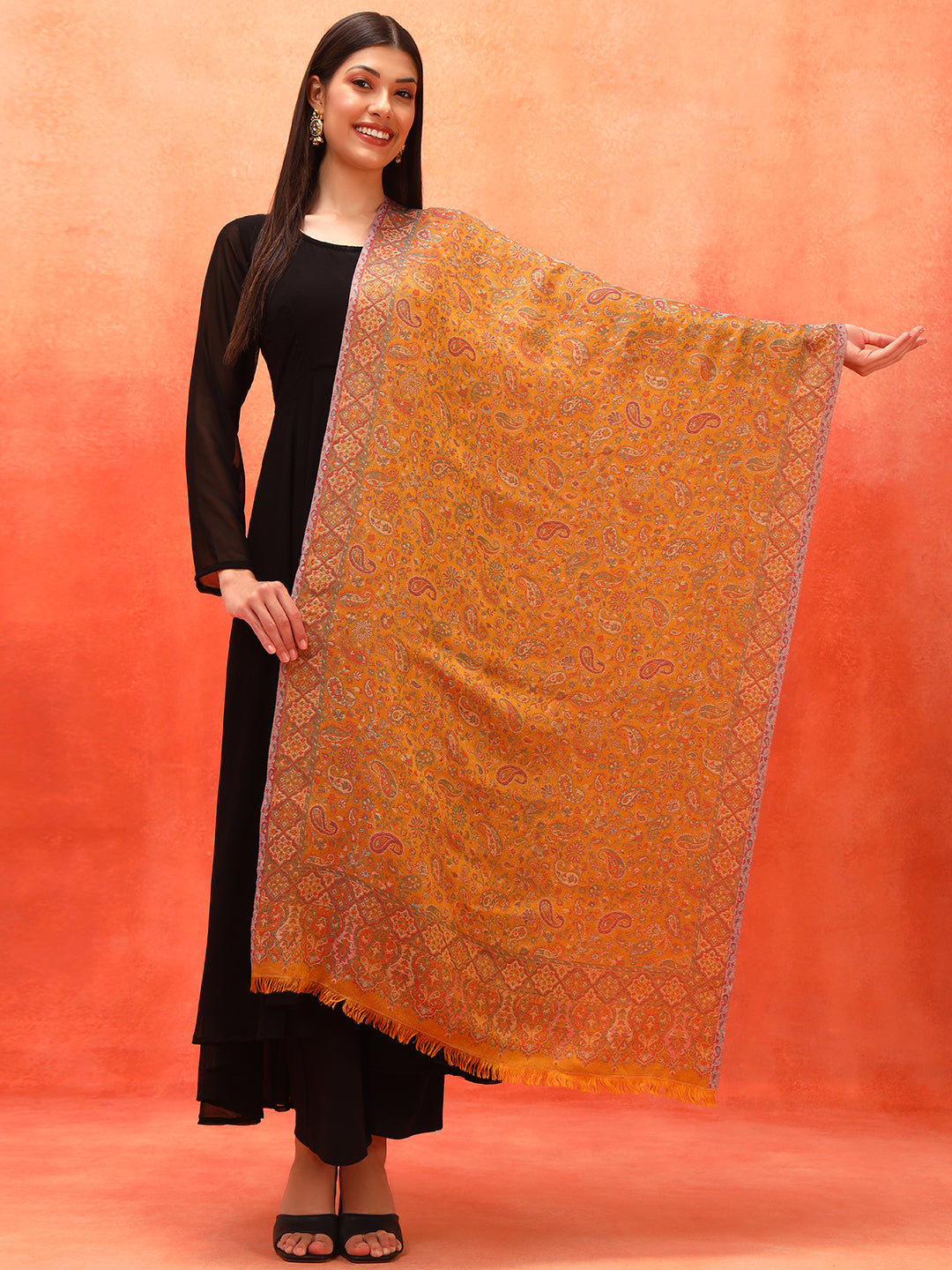 Pashmoda Women Chandni Kaani Stole (Size : 71X203 CM)