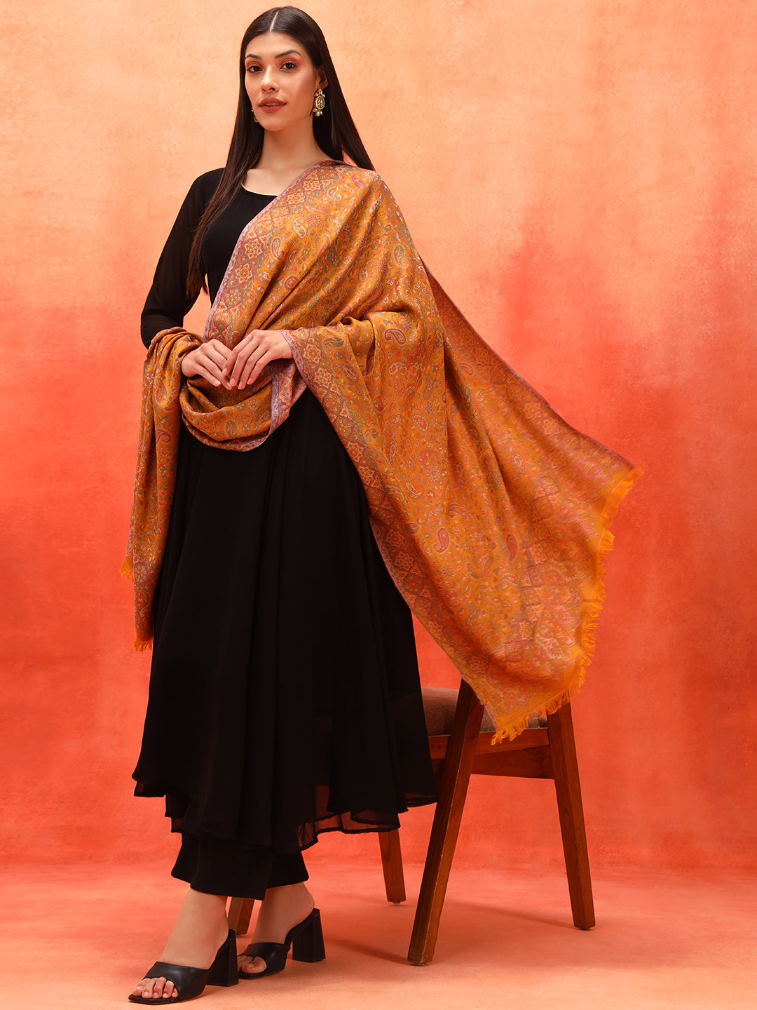 Pashmoda Women Chandni Kaani Stole (Size : 71X203 CM)