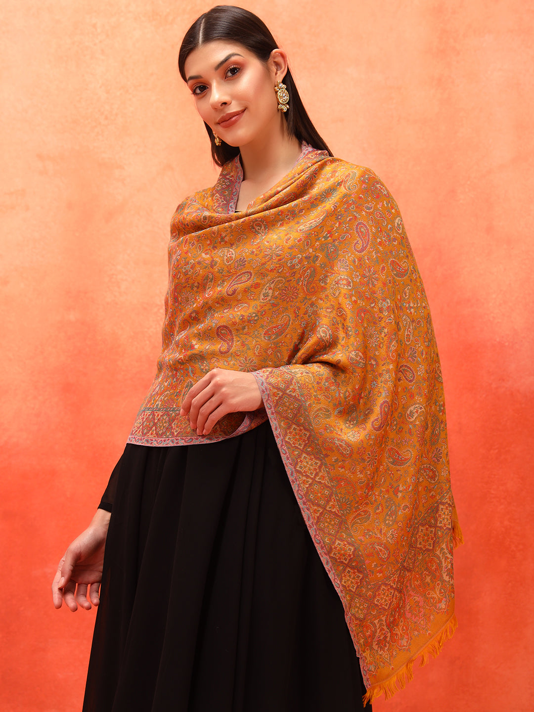 Pashmoda Women Chandni Kaani Stole (Size : 71X203 CM)