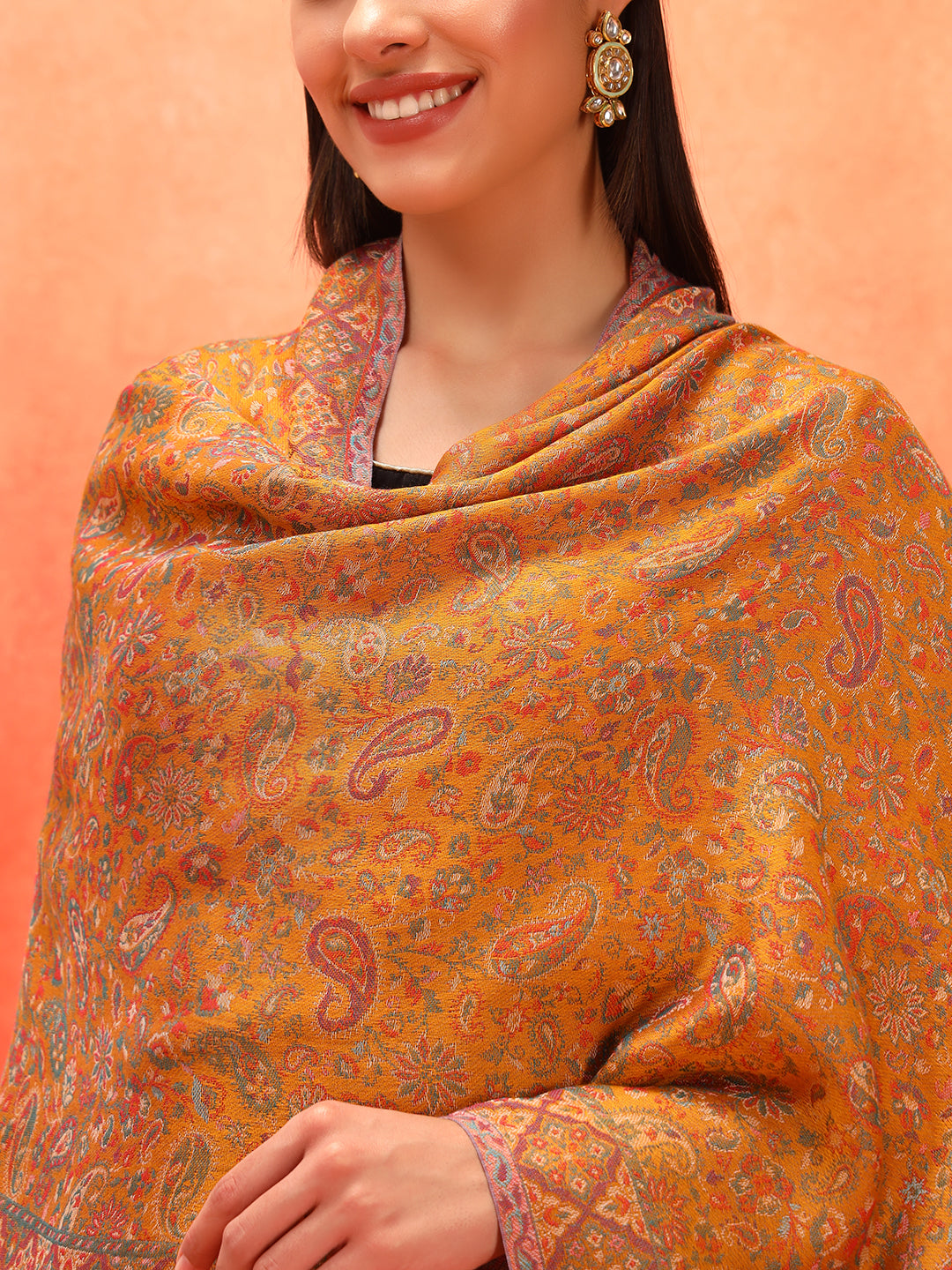 Pashmoda Women Chandni Kaani Stole (Size : 71X203 CM)