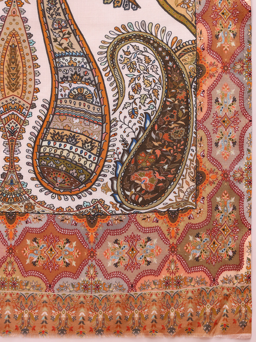 Pashmoda Women Royal Embers Fine Soft Bamboo Fibre Stole (Size: 71x203 CM)