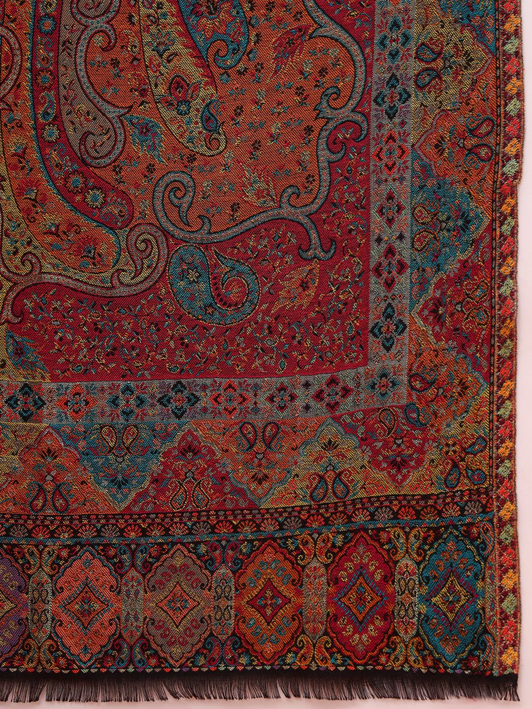 Pashmoda Women Zarveen Zari Kaani Fine Wool Shawl (Size:101x203 CM)