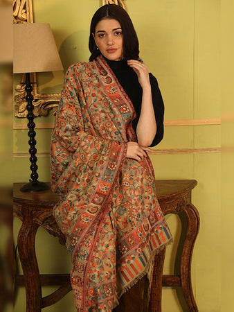 Kaani Wool Blend Kashmiri Shawl (Size 40X80)