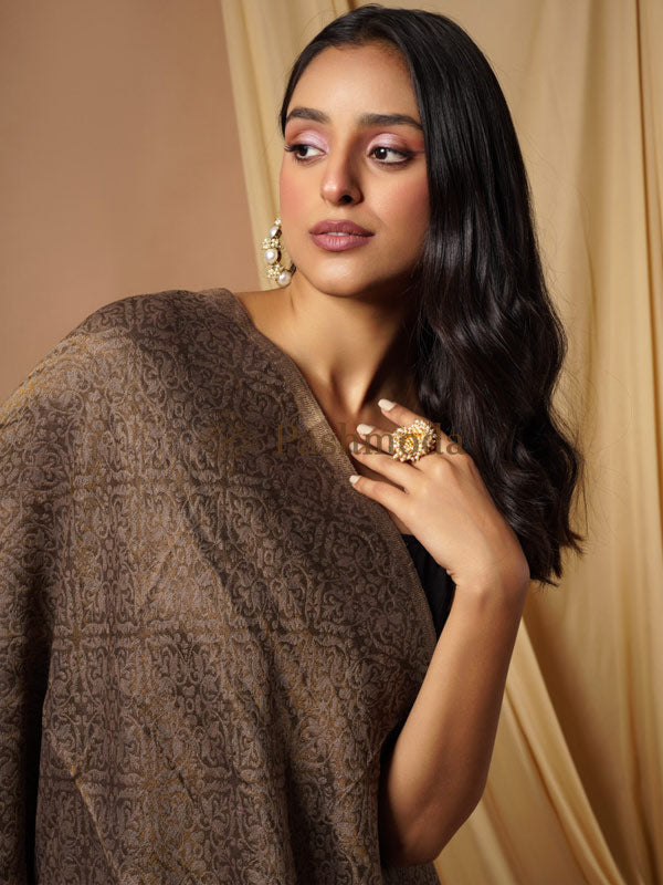 Fine Pashmina Wool Blend Stole (Size : 71X203 CM)