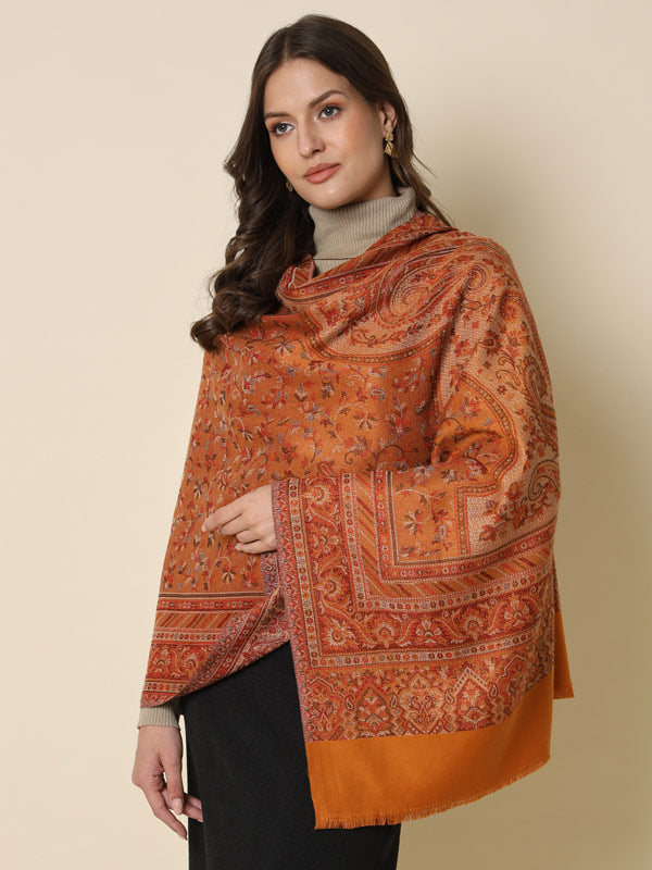 Pashmoda Kaani Woven Design Shawl (Size 28X80 Inches)