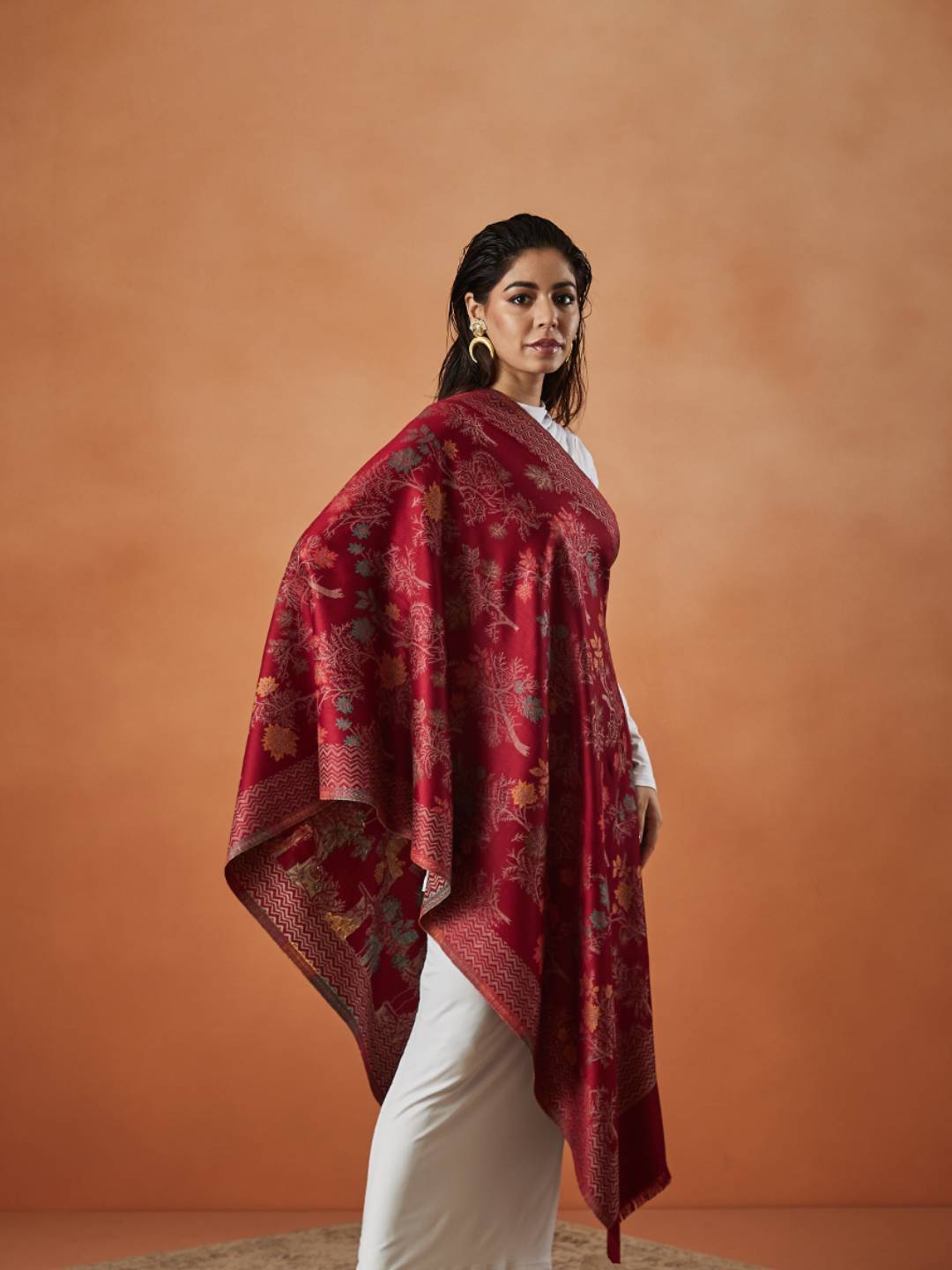 Pashmoda Women Nayab Kaani Stole (Size:  71X203 CM)