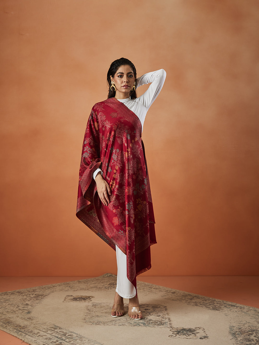 Pashmoda Women Nayab Kaani Stole (Size:  71X203 CM)