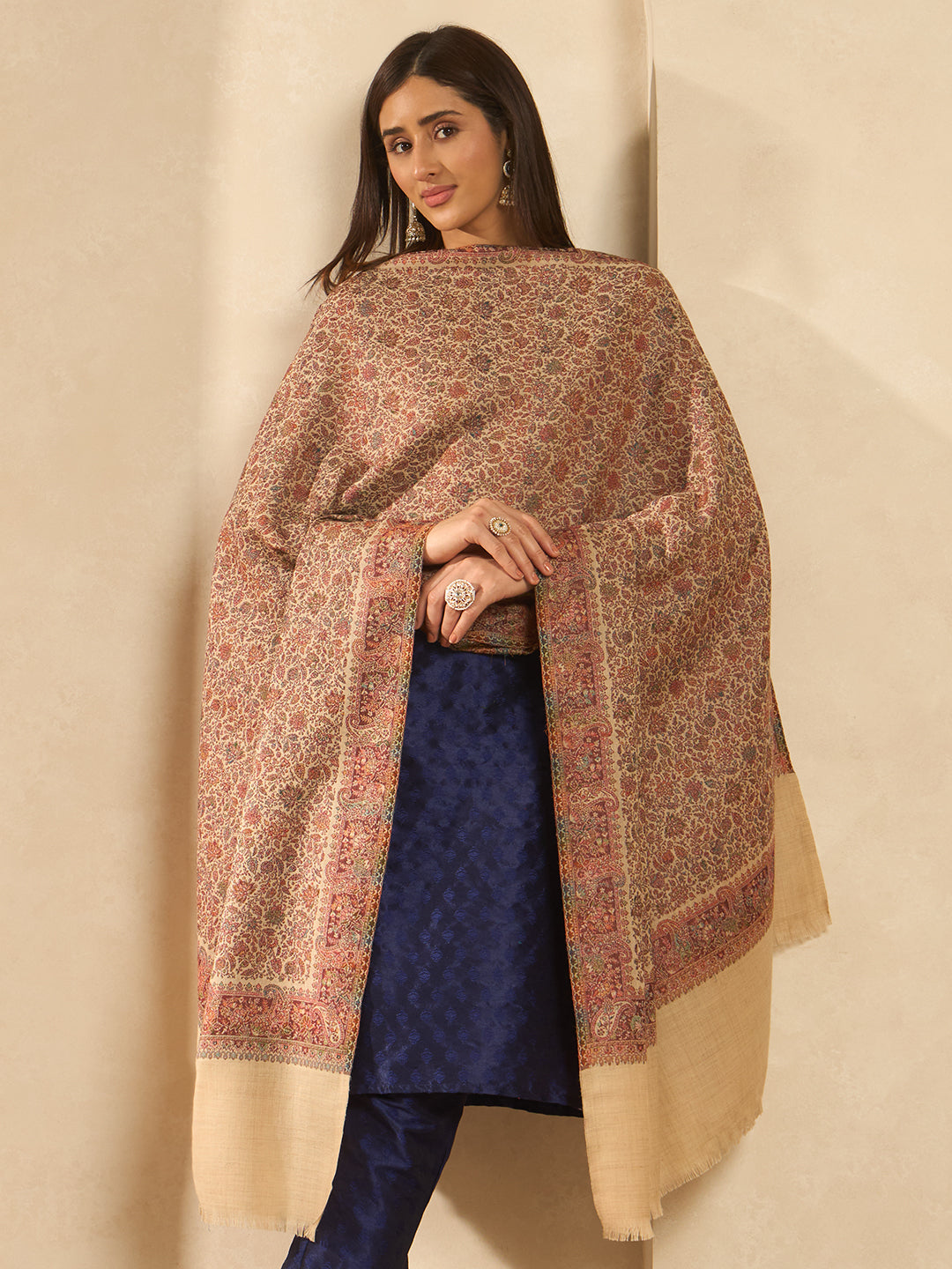Women Fleur Royale Kashmiri Jamawar Woven Shawl
