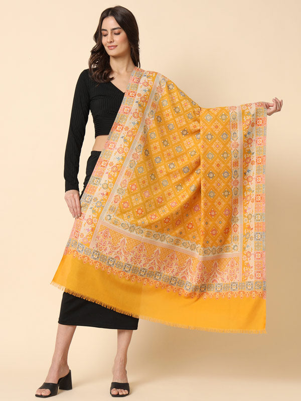 Women's Chaman Kaani Woven Design Shawl (Size: 101 X 203 Cms)