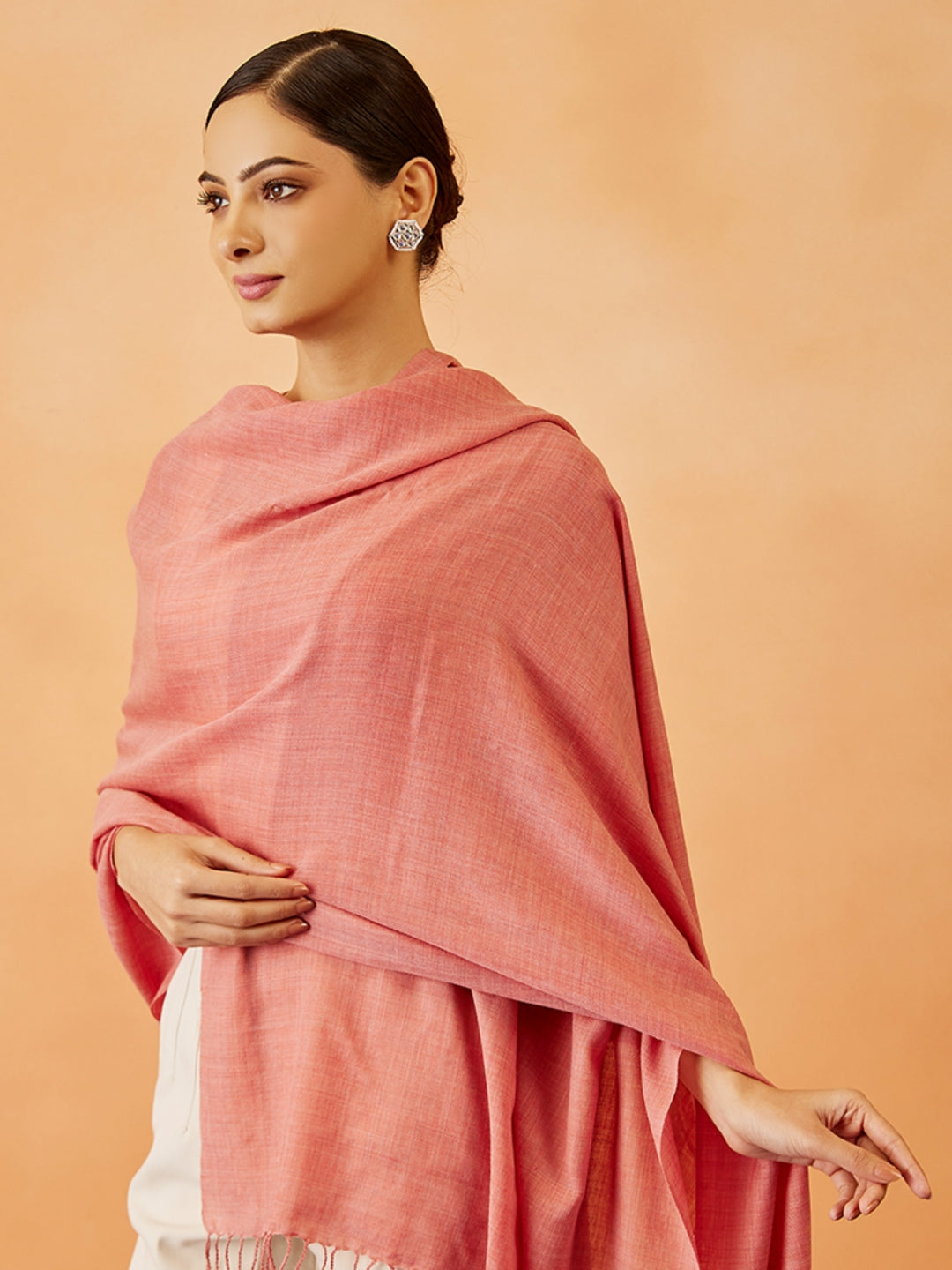 Women's Rahmat Fine Wool Melange Stole (Size: 71x203 CM)