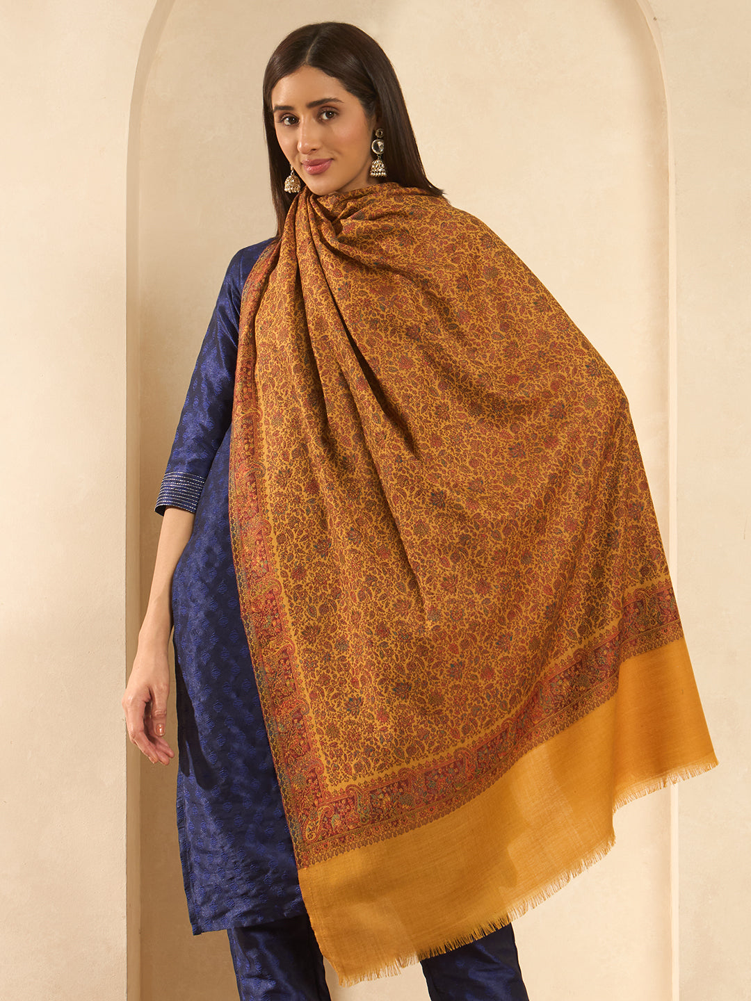 Women Fleur Royale Kashmiri Jamawar Woven Shawl