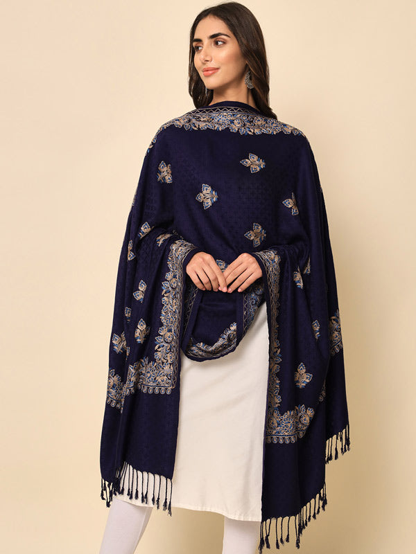 Women’s COLOR Aari Embroidered Shawl (Size 71X203 CM)