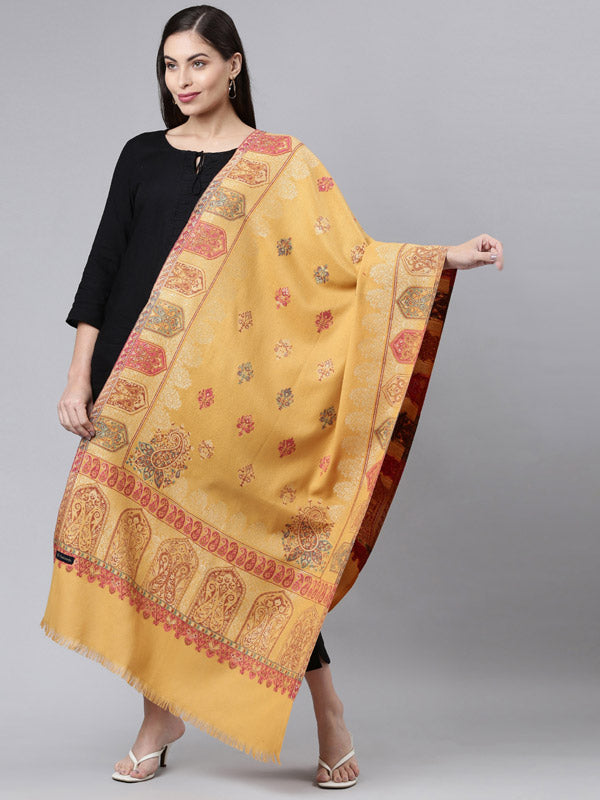 Women's Kaani Wool Blend Stole (Size 71X203 CM)