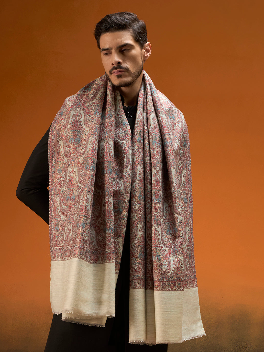 Men Gulnaar Royale Reversible Kaani Zari Shawl