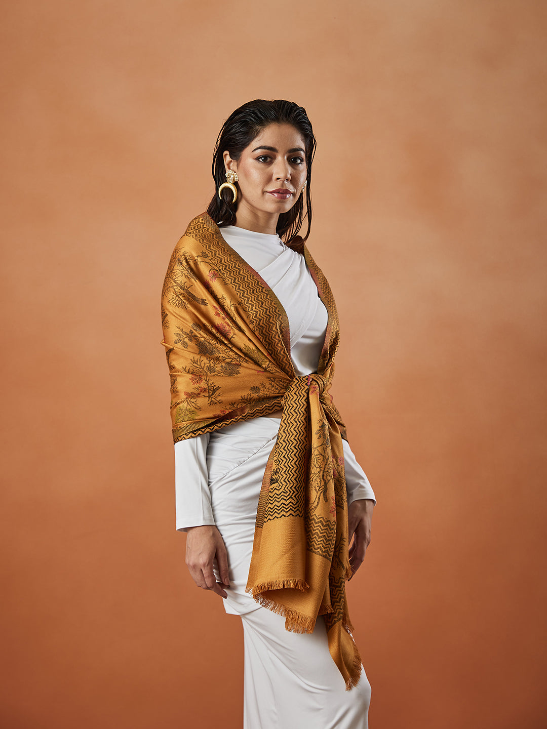 Pashmoda Women Nayab Kaani Stole (Size:  71X203 CM)