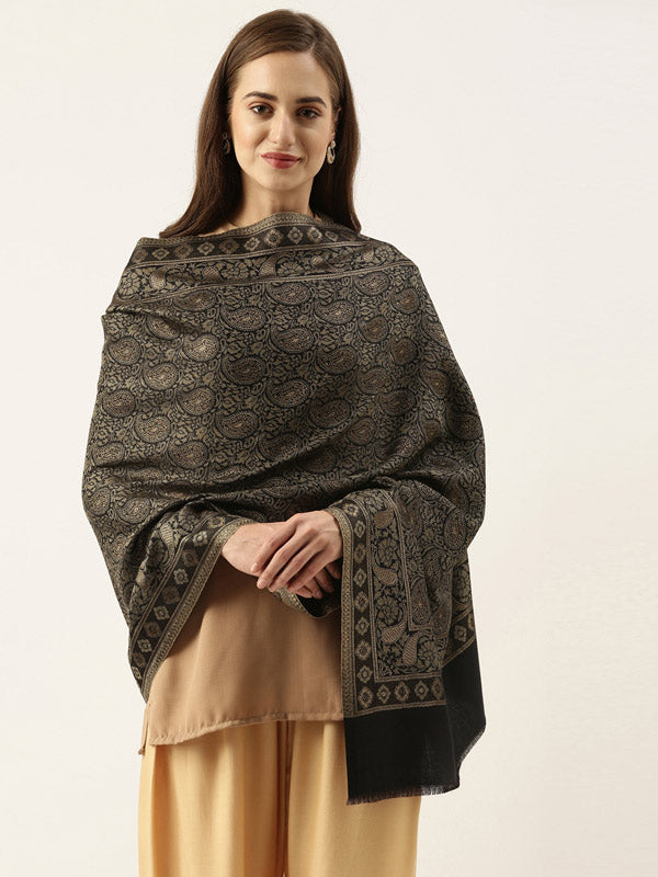 Kaani Stole with Silky Zari Weave (Size 72X208 CM)