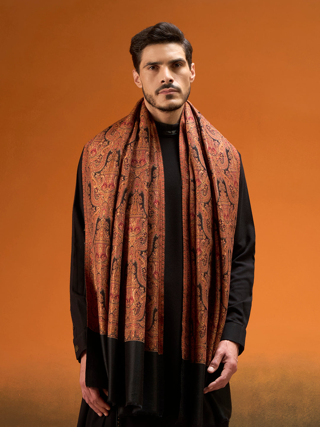 Men Gulnaar Royale Reversible Kaani Zari Shawl
