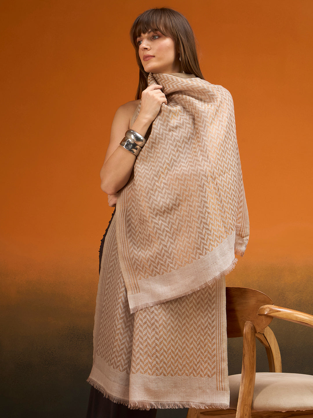 Women Gulrukh Zari Reversible Kaani Fine Wool Shawl