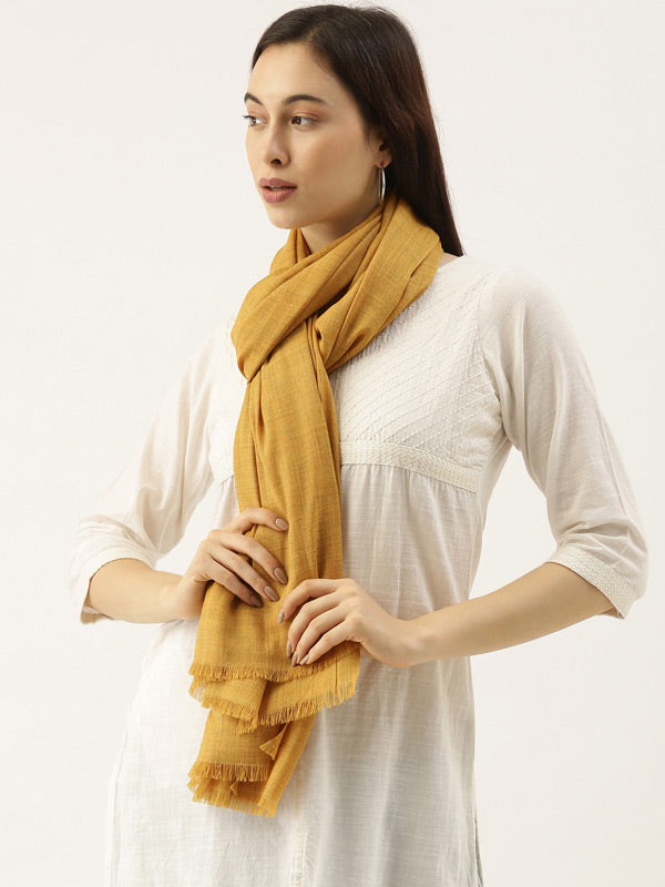 Women's Pure Wool Melange Stole (Size 71X203 CM)