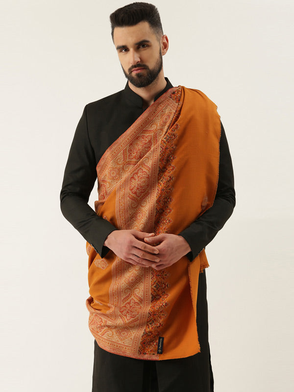 Men Jamawar Shawl, Authentic Kashmiri Luxury Pashmina Style Shawl, Siz –  Pashmoda