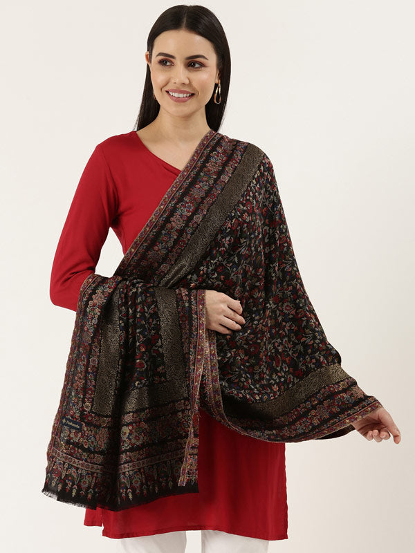 Women's Khushnuma Kaani Wool Blend Stole (Size 71X203 CM)