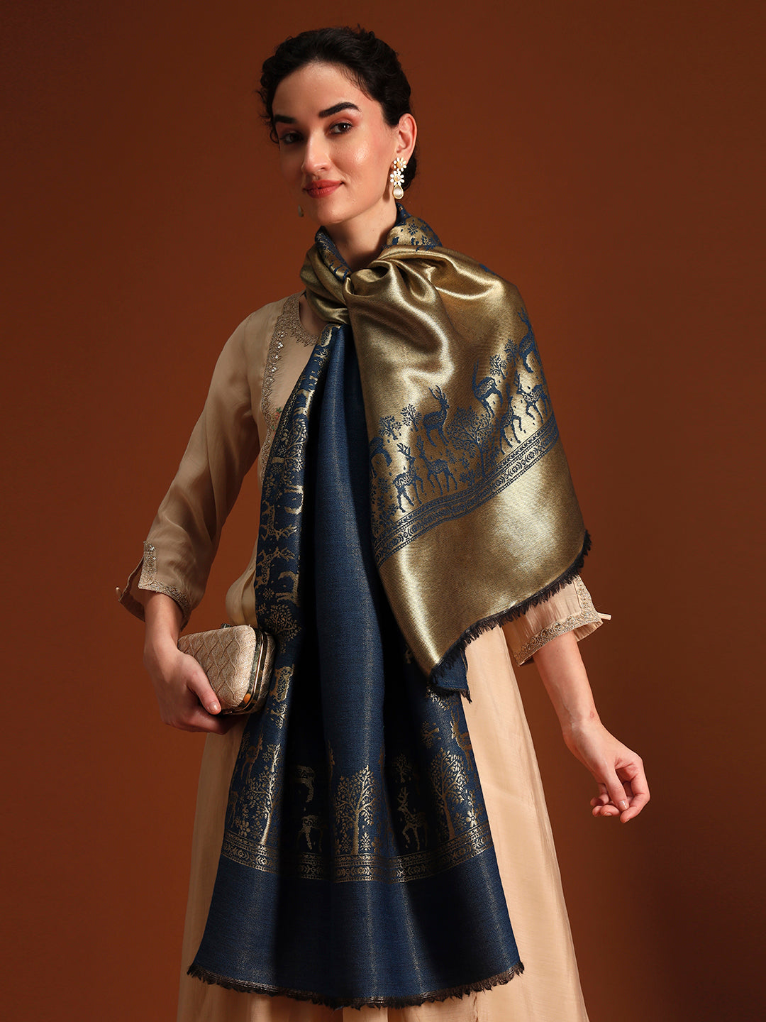Women Shahi Caravan Zari Stole
