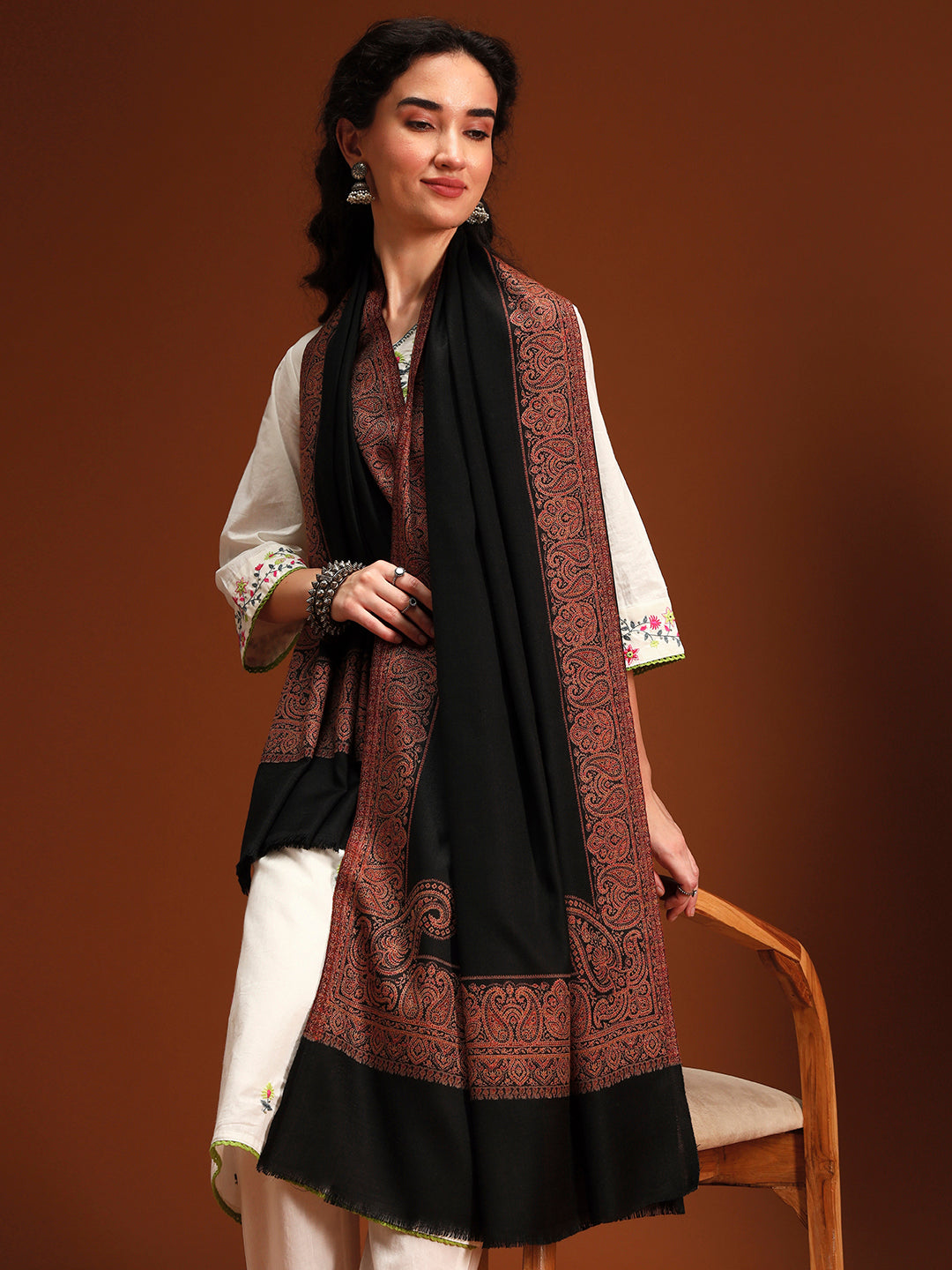 Women Naqsh Kashmiri Jamawar Woven Shawl
