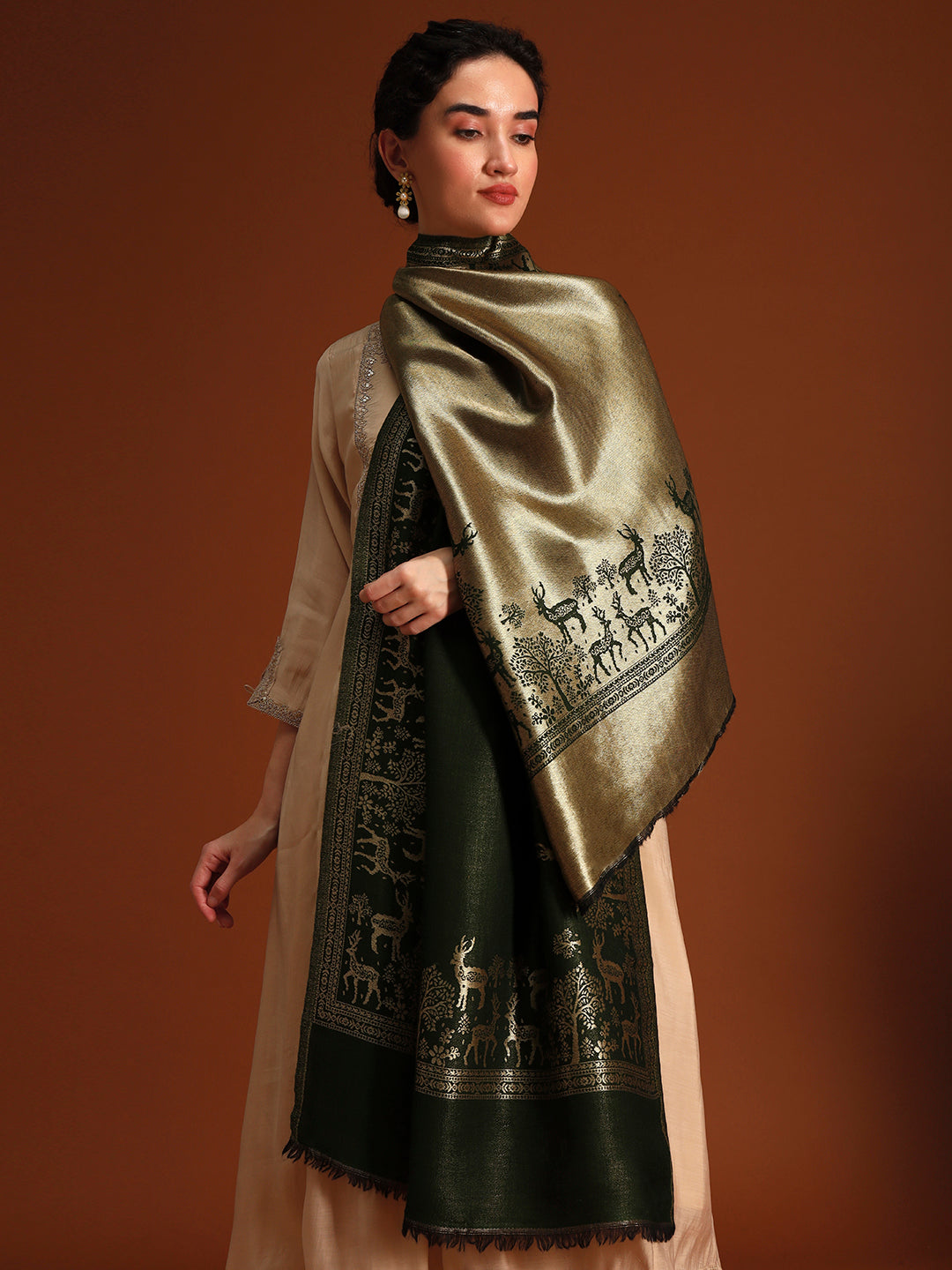 Women Shahi Caravan Zari Stole