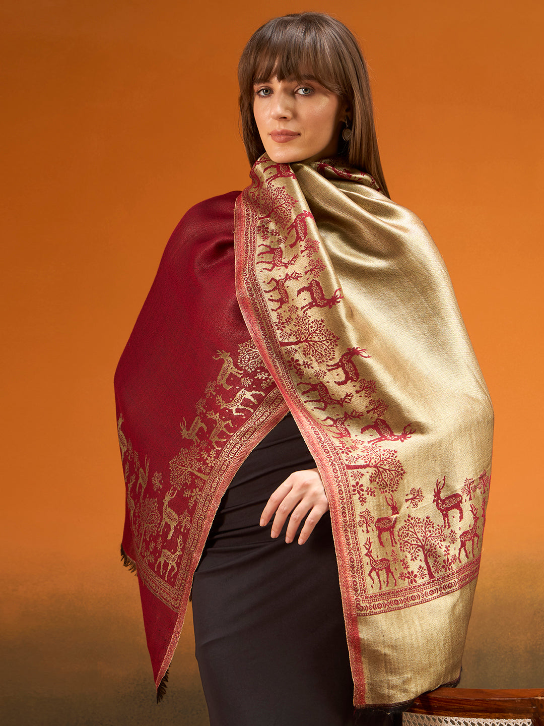Women Shahi Caravan Zari Stole