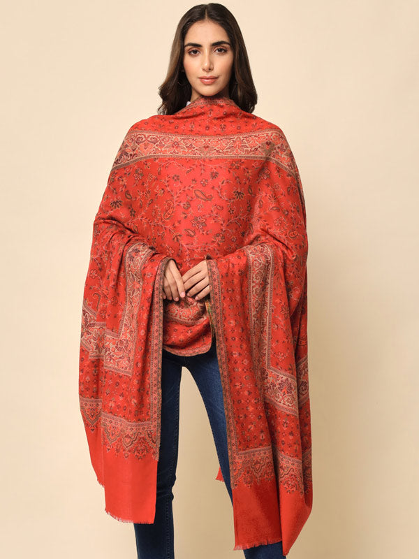 Women Khwaab Woven Design Jamawar Shawl (Size 101X203 CM)