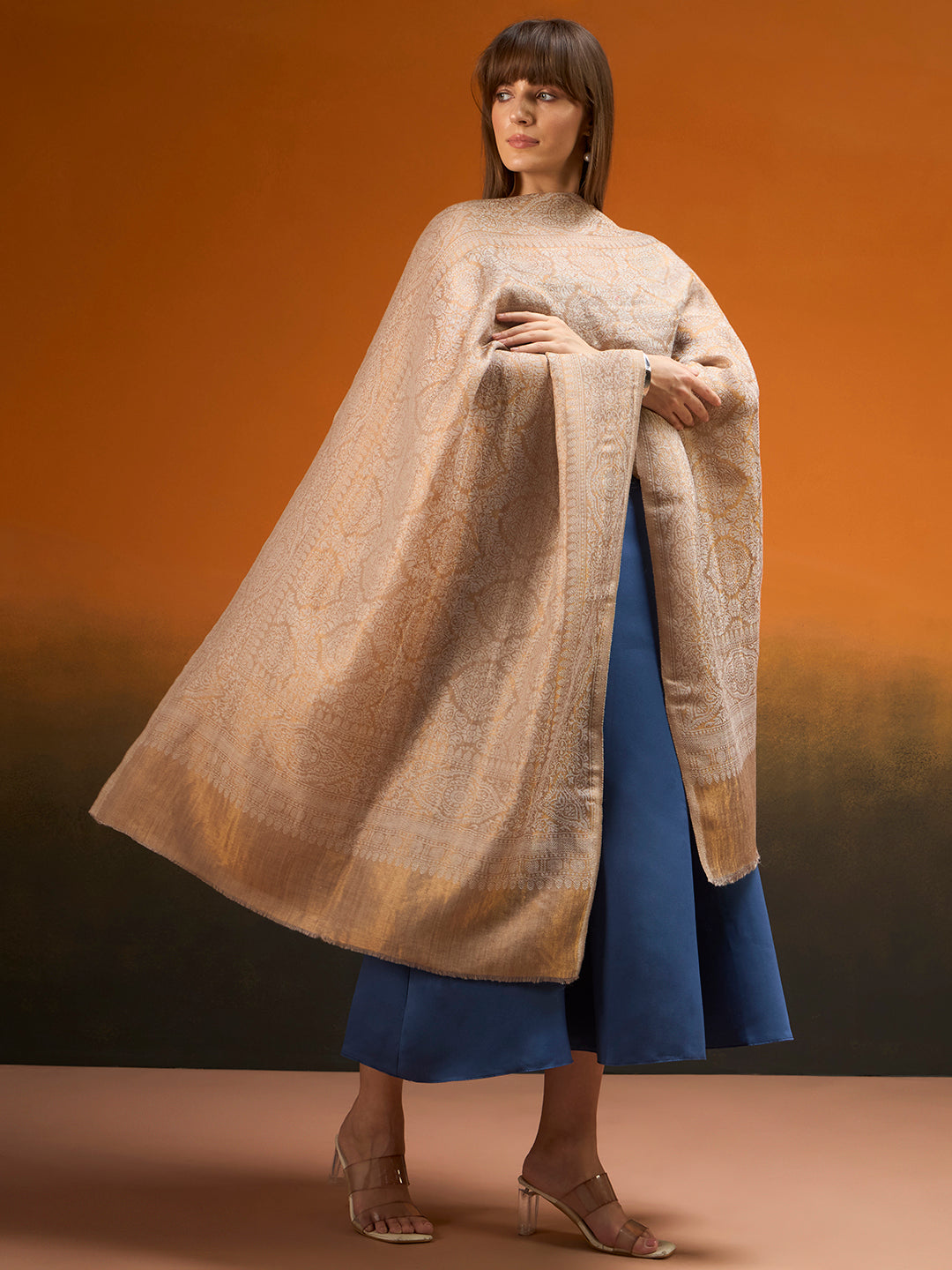 Women Imperial trellis Zari Stole