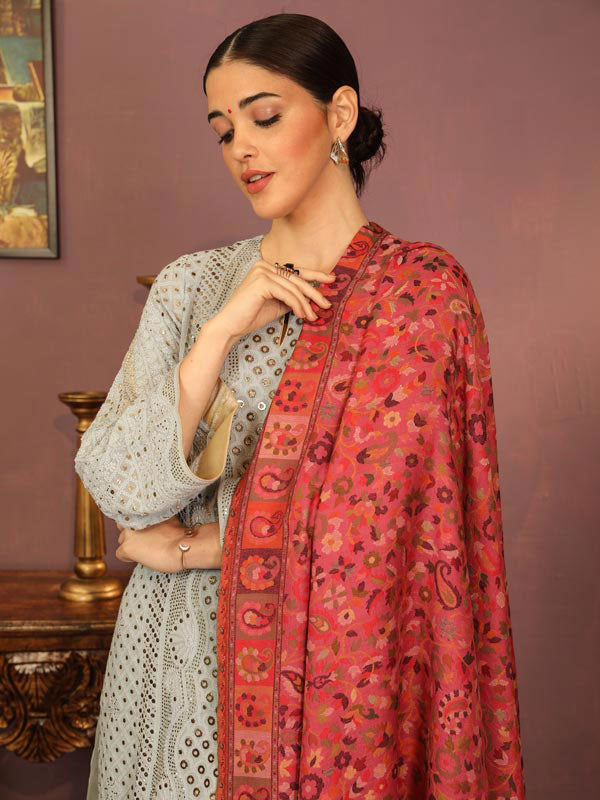 Kaani Wool Blend Kashmiri Shawl (Size: 101 X 203 CM) – Pashmoda