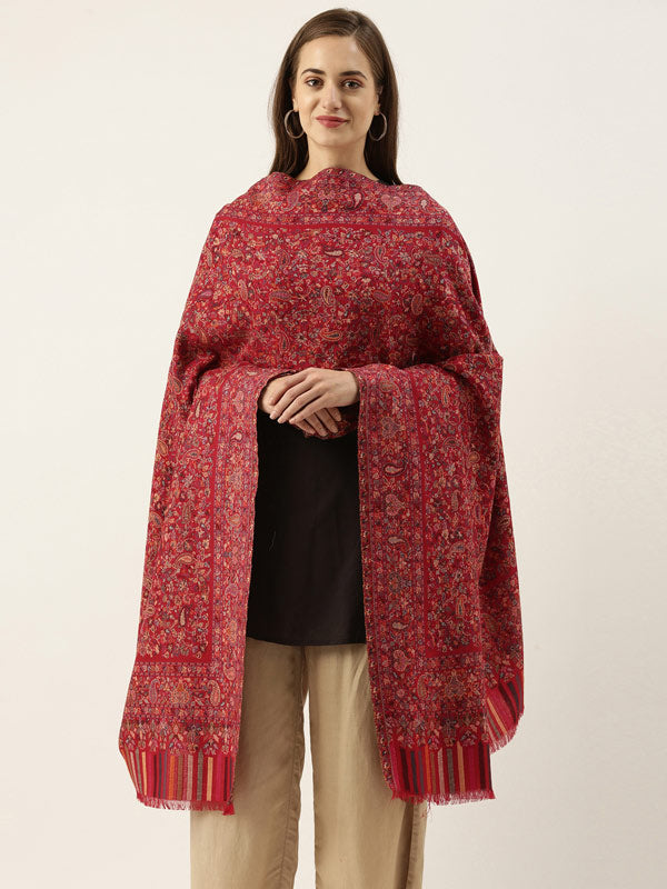 Women's Khwaab Kaani Wool Blend Shawl (Size 101X203 CM)