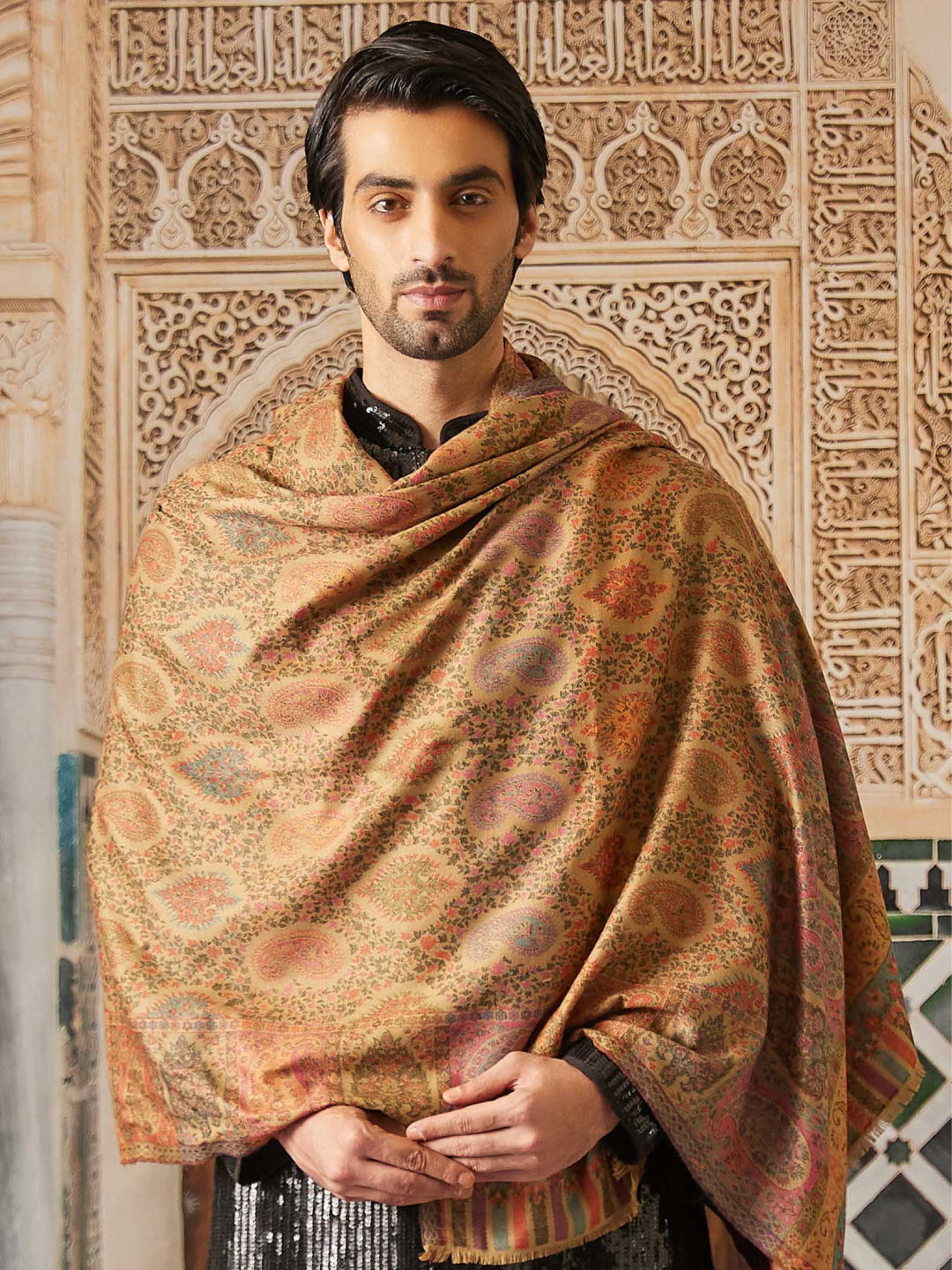 Pashmoda Mens Kaani Shawl (Size: 101x203 Cm)