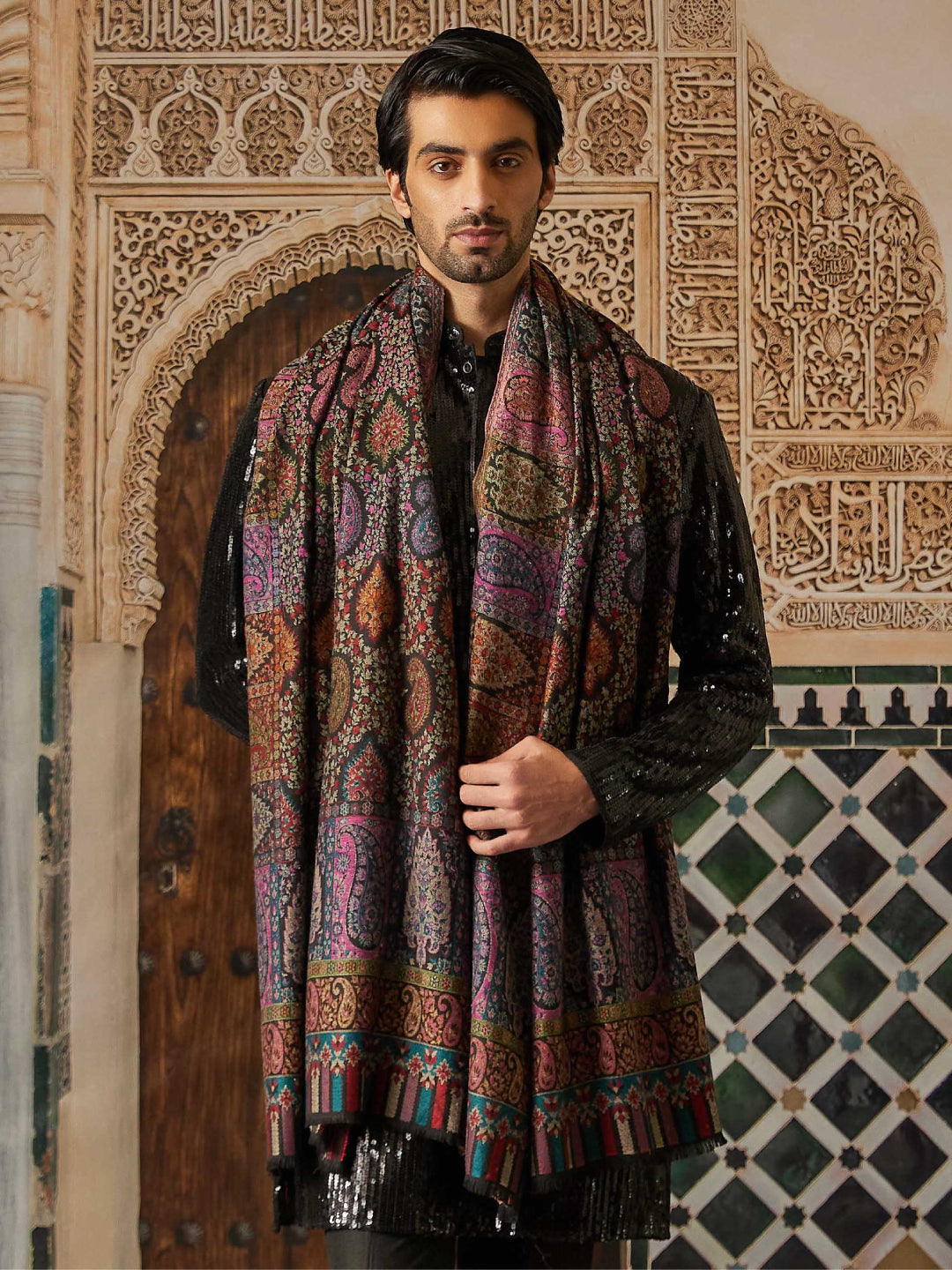 Pashmoda Mens Kaani Shawl (Size: 101x203 Cm)