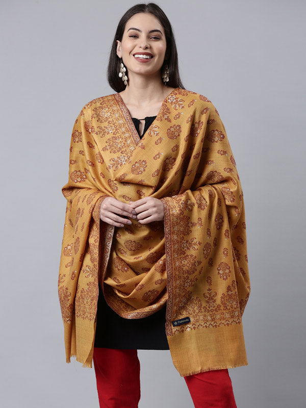 Women's Kaani Wool Blend Shawl (Size: 101 X 203 CM)