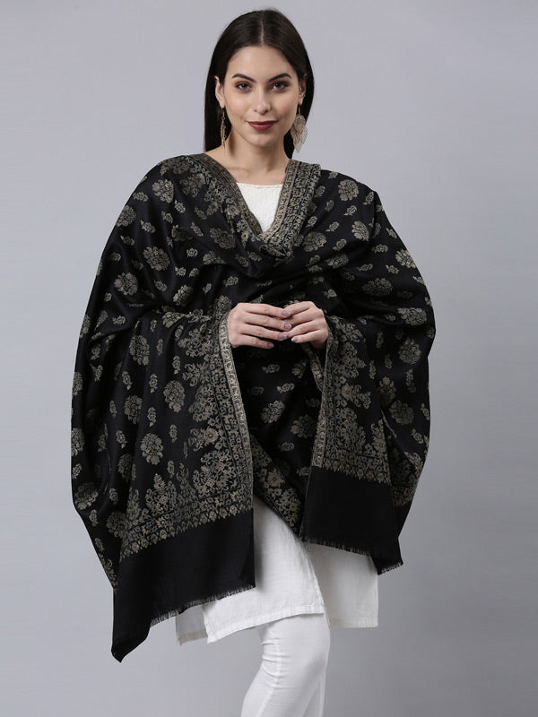 Women's Kaani Wool Blend Shawl (Size: 101 X 203 CM)